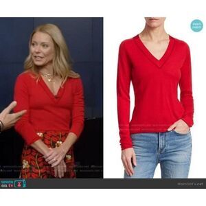 Rag & Bone Pamela Red Extra Fine Wool Sweater